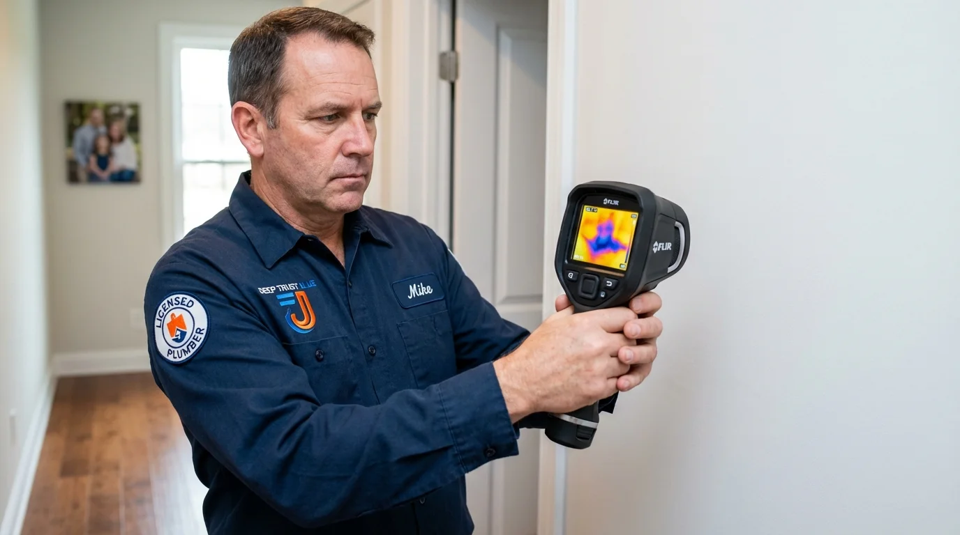 Thermal imaging leak detection by Johns Plumbing LLC in Kennebec